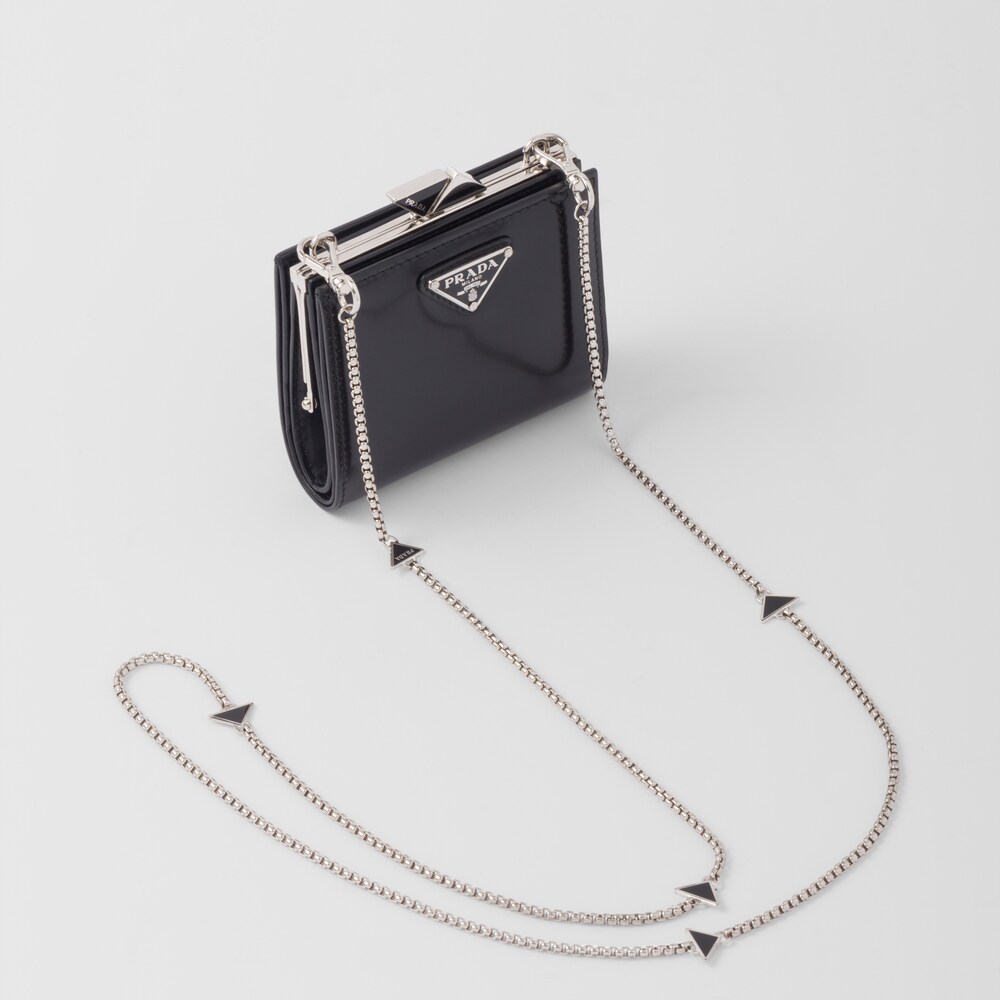 Prada 亮面皮革链条钱夹 1
