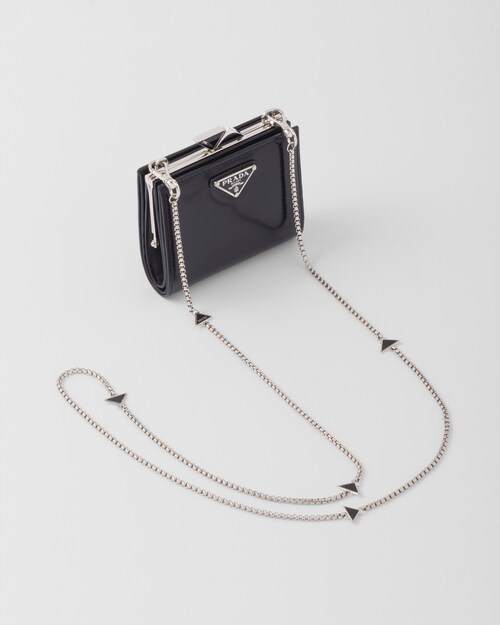 Prada 亮面皮革链条钱夹 1