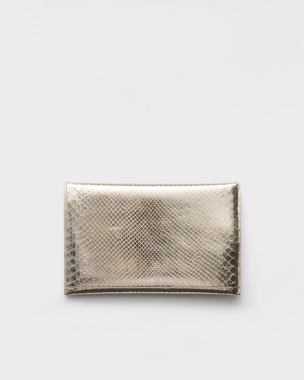 حقيبة كلاتش بتصميم ظرف من جلد الثعبان - بيريت حقيبة كلاتش بتصميم ظرف من جلد الثعبان - بيريت