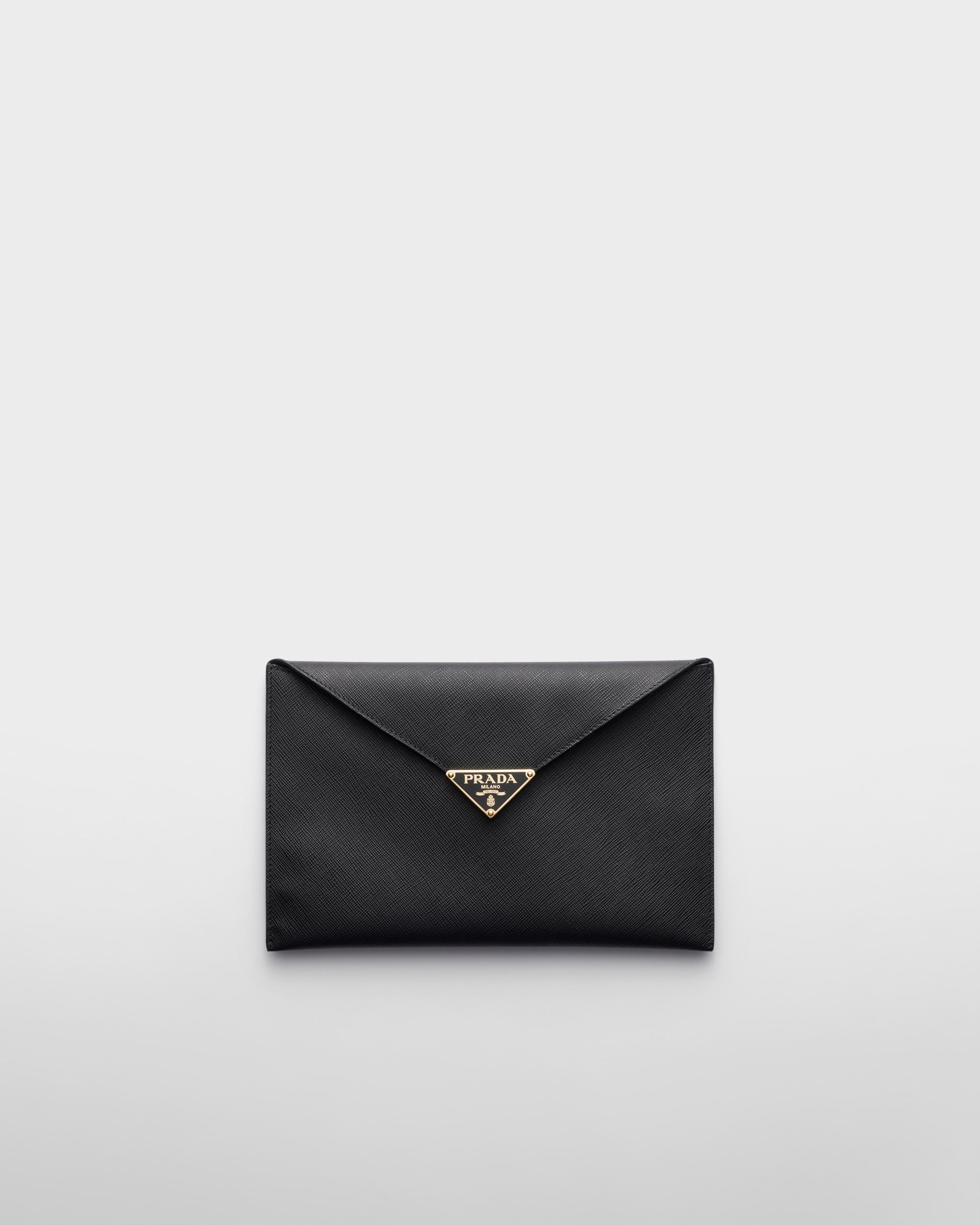 【日本入手困難】Saffiano leather envelope clutch Alabaster Pink Saffiano leather envelope clutch | PRADA