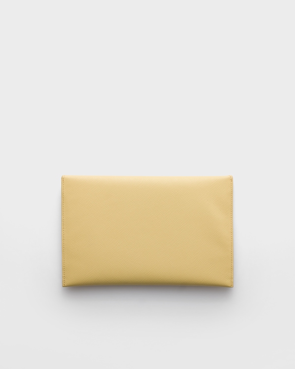 Saffiano leather envelope clutch - Vanilla Saffiano leather envelope clutch - Vanilla