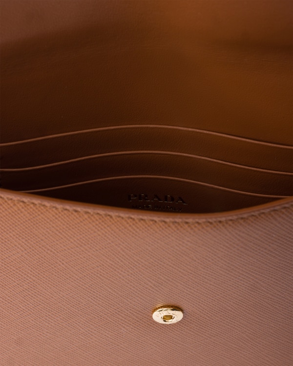 Saffiano leather envelope clutch - Cognac Saffiano leather envelope clutch - Cognac