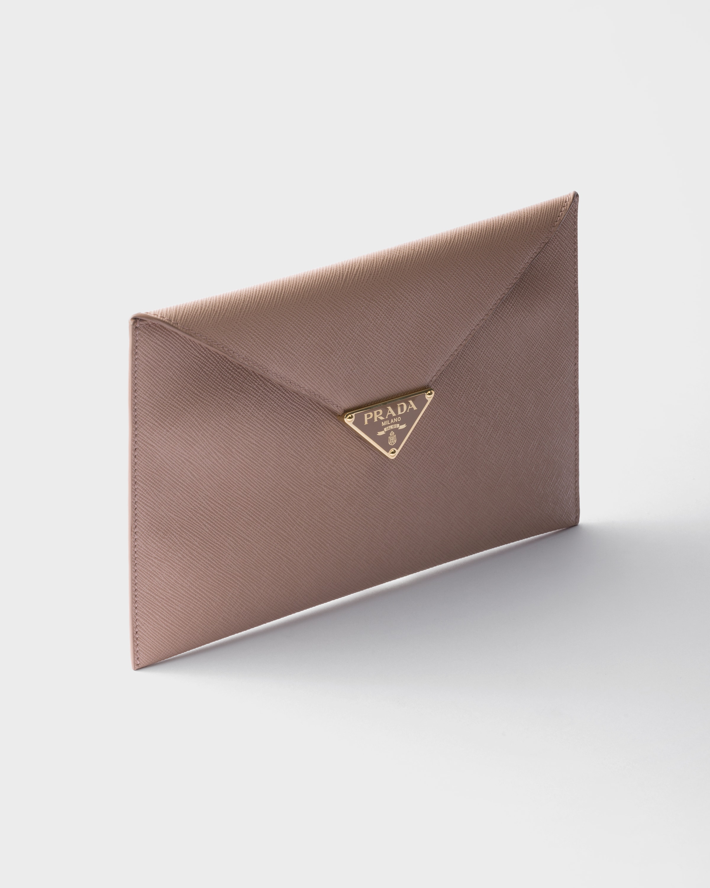 PRADA＊Saffiano leather envelope clutch クラッチバッグ＊送込 Black Saffiano leather envelope clutch | PRADA