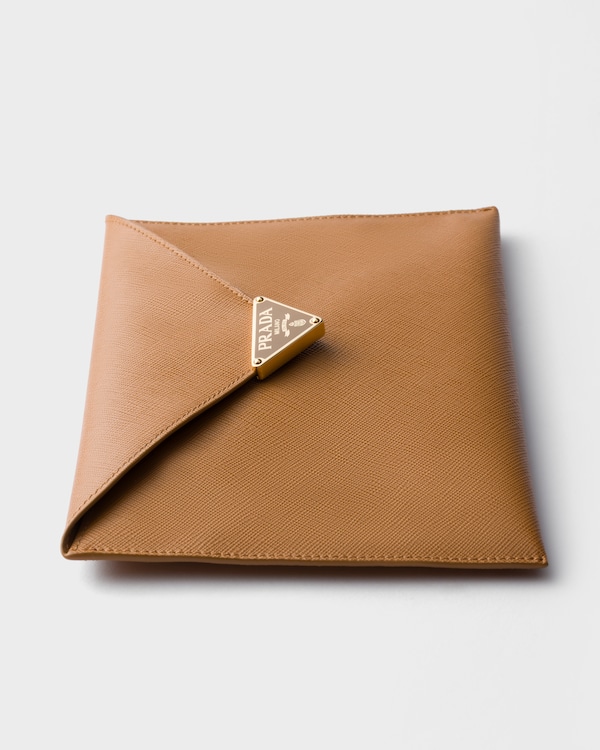 Saffiano leather envelope clutch - Caramel Saffiano leather envelope clutch - Caramel