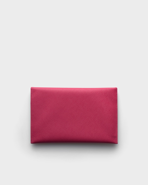 Saffiano leather envelope clutch - Peony Pink Saffiano leather envelope clutch - Peony Pink