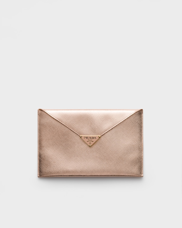 Saffiano leather envelope clutch - Powder Pink Saffiano leather envelope clutch - Powder Pink