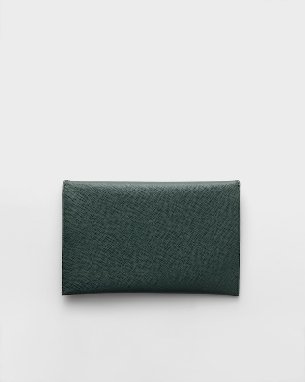 Saffiano leather envelope clutch - Emerald Green Saffiano leather envelope clutch - Emerald Green