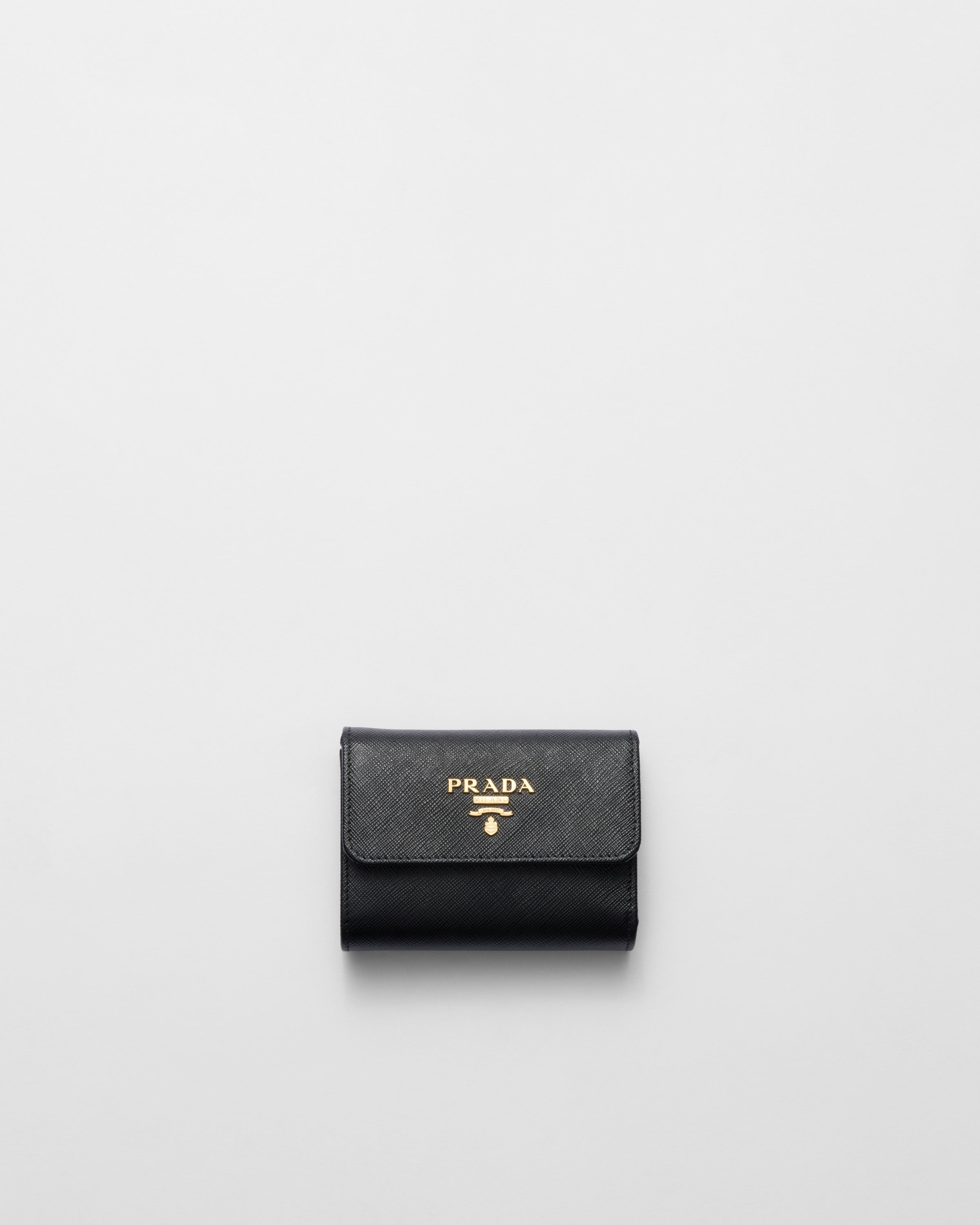 Black Small Saffiano Leather Wallet PRADA