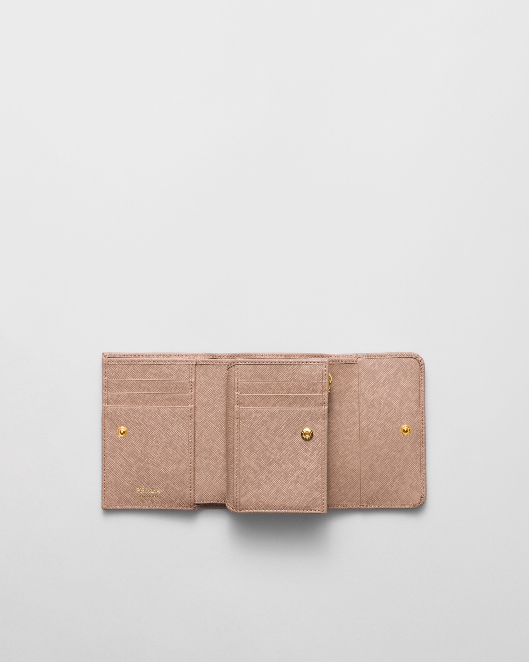 Powder Pink Small Saffiano Leather Wallet | PRADA