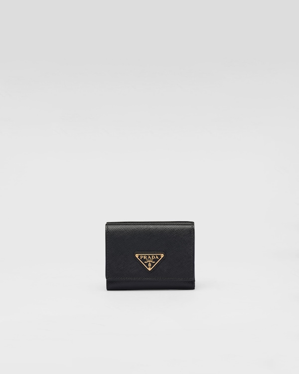 ブラック/ピンク サフィアーノマルチカラー財布 | PRADA