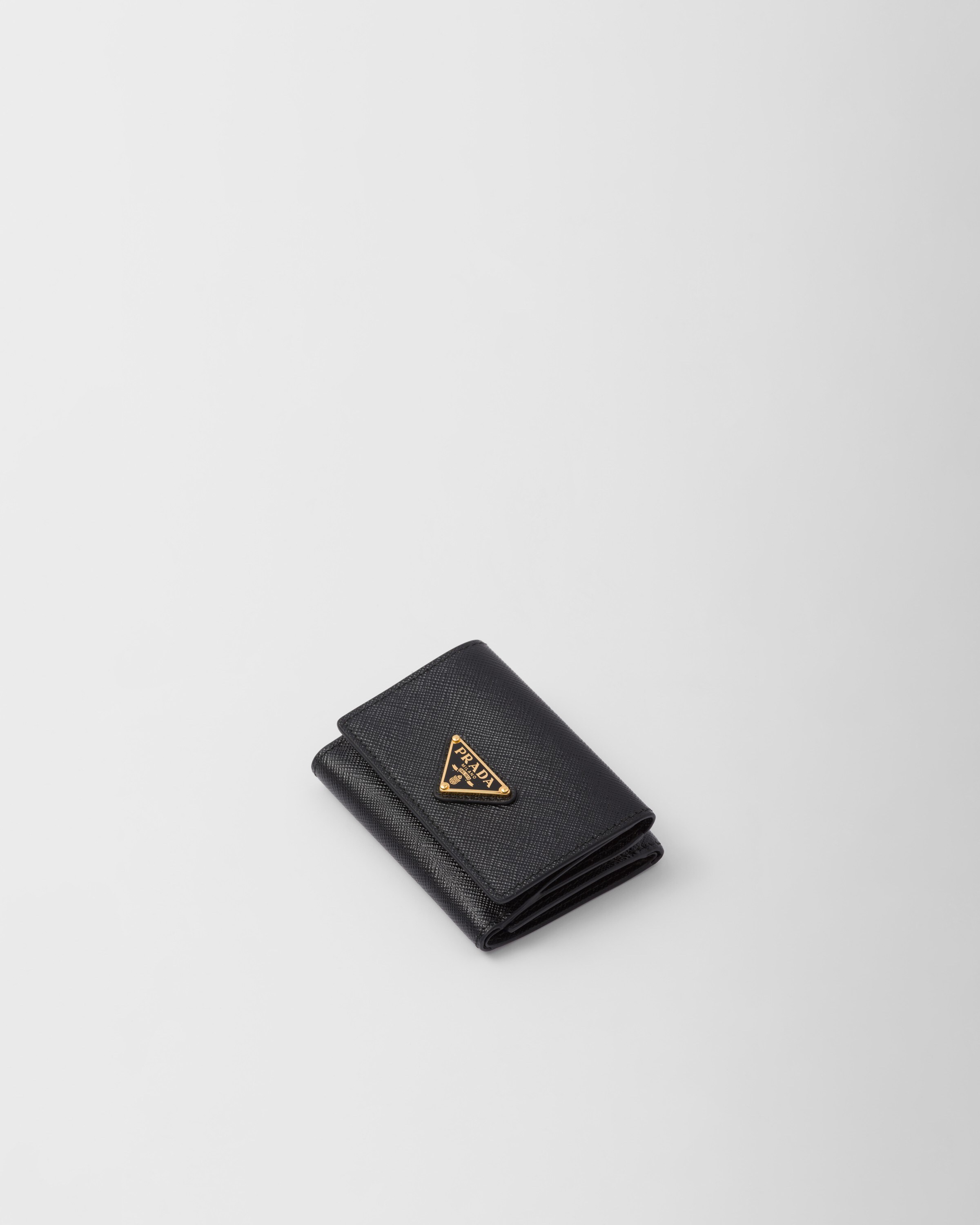 Black Small Saffiano Leather Wallet PRADA