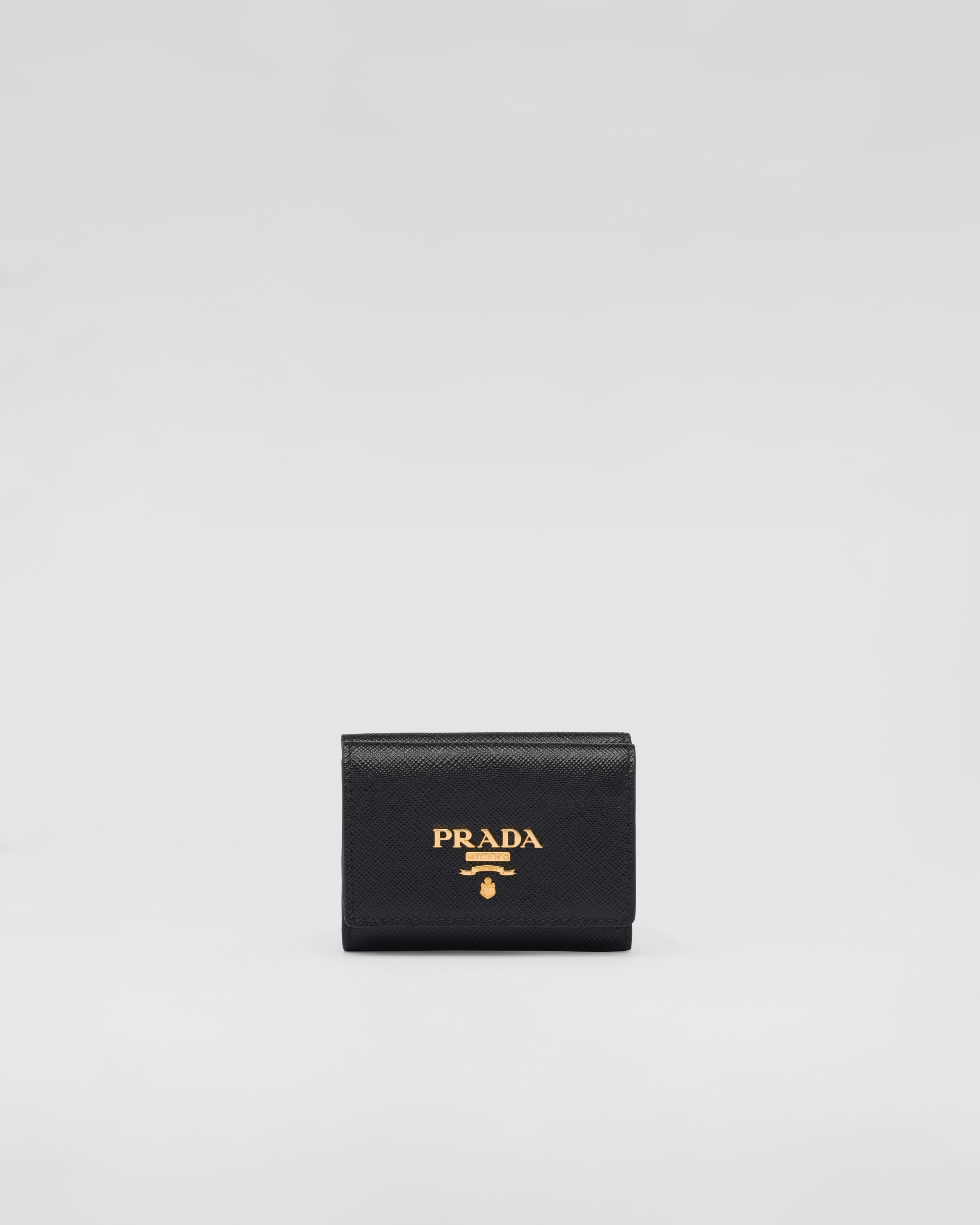 ブラック/ピンク サフィアーノマルチカラー財布 | PRADA ブラック/ピンク サフィアーノマルチカラー財布 | PRADA