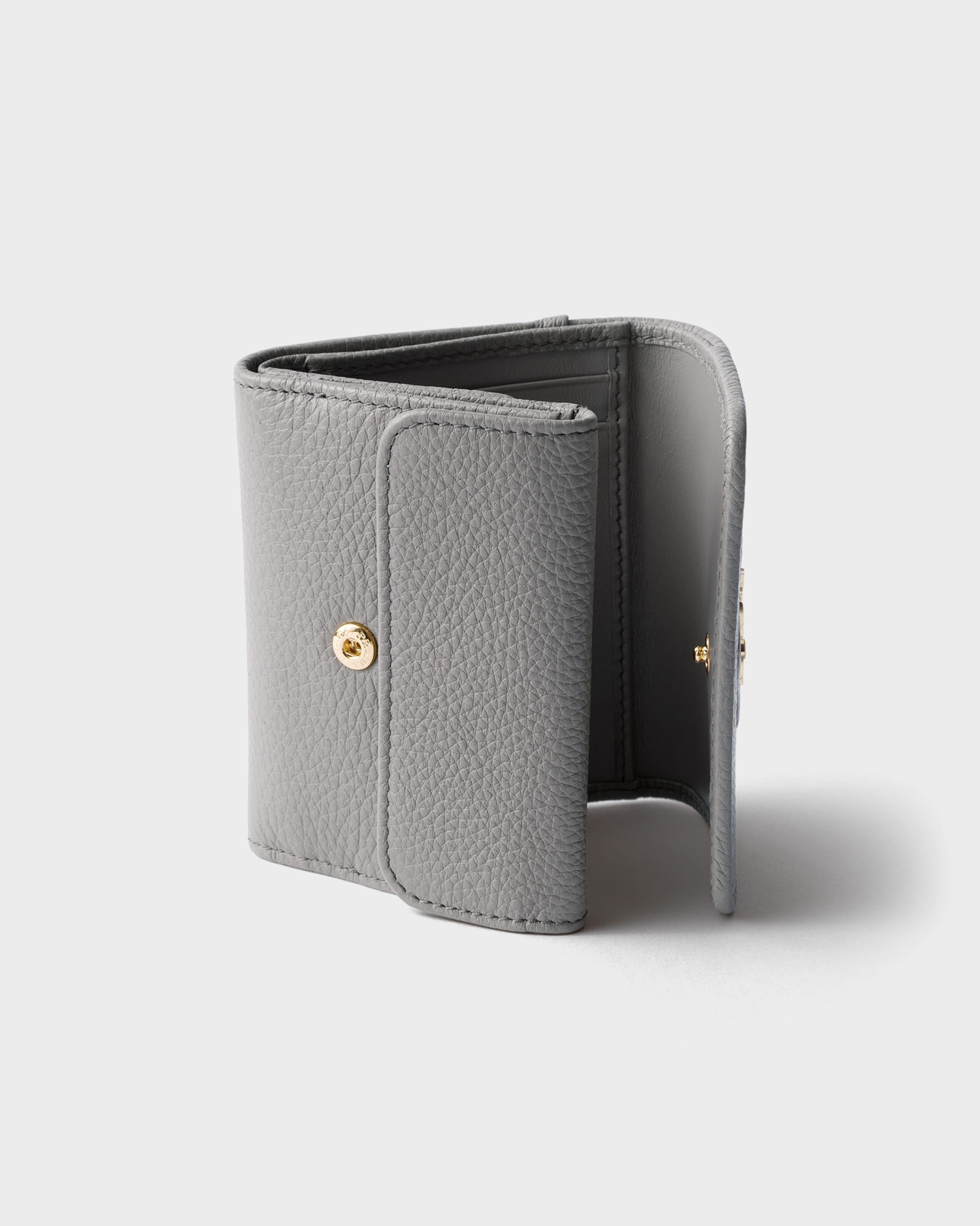 ライトグレー ヴィッテロダイノレザー ミニ財布 | PRADA
