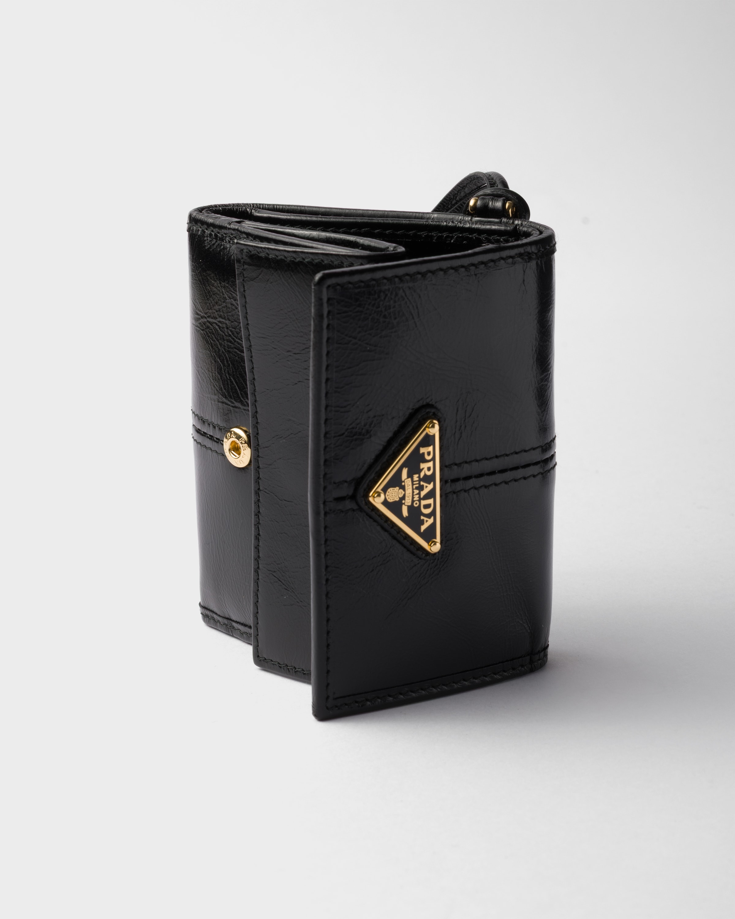ブラック ソフトルックスレザー 財布 | PRADA
