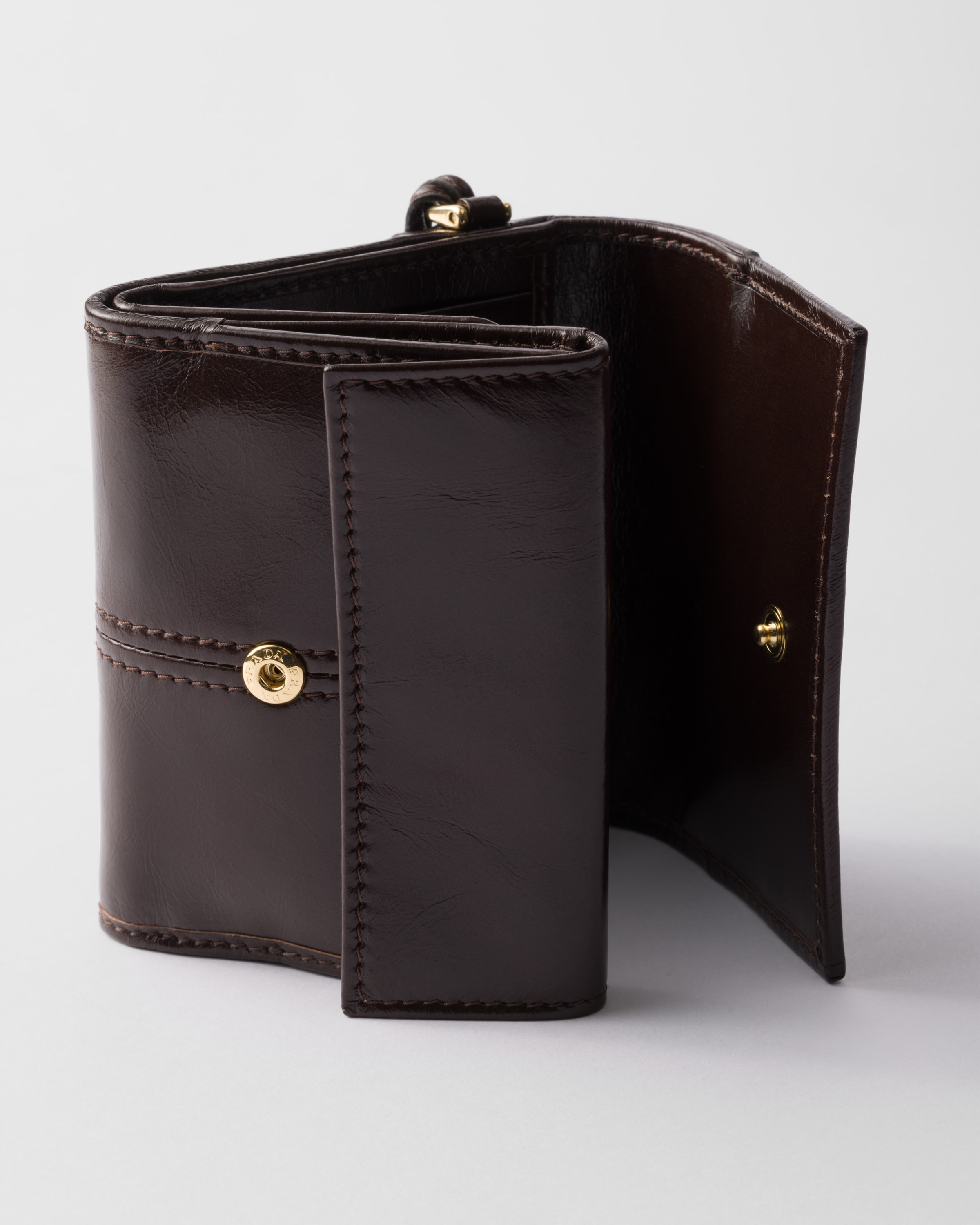 ダークブラウン ソフトルックスレザー 財布 | PRADA