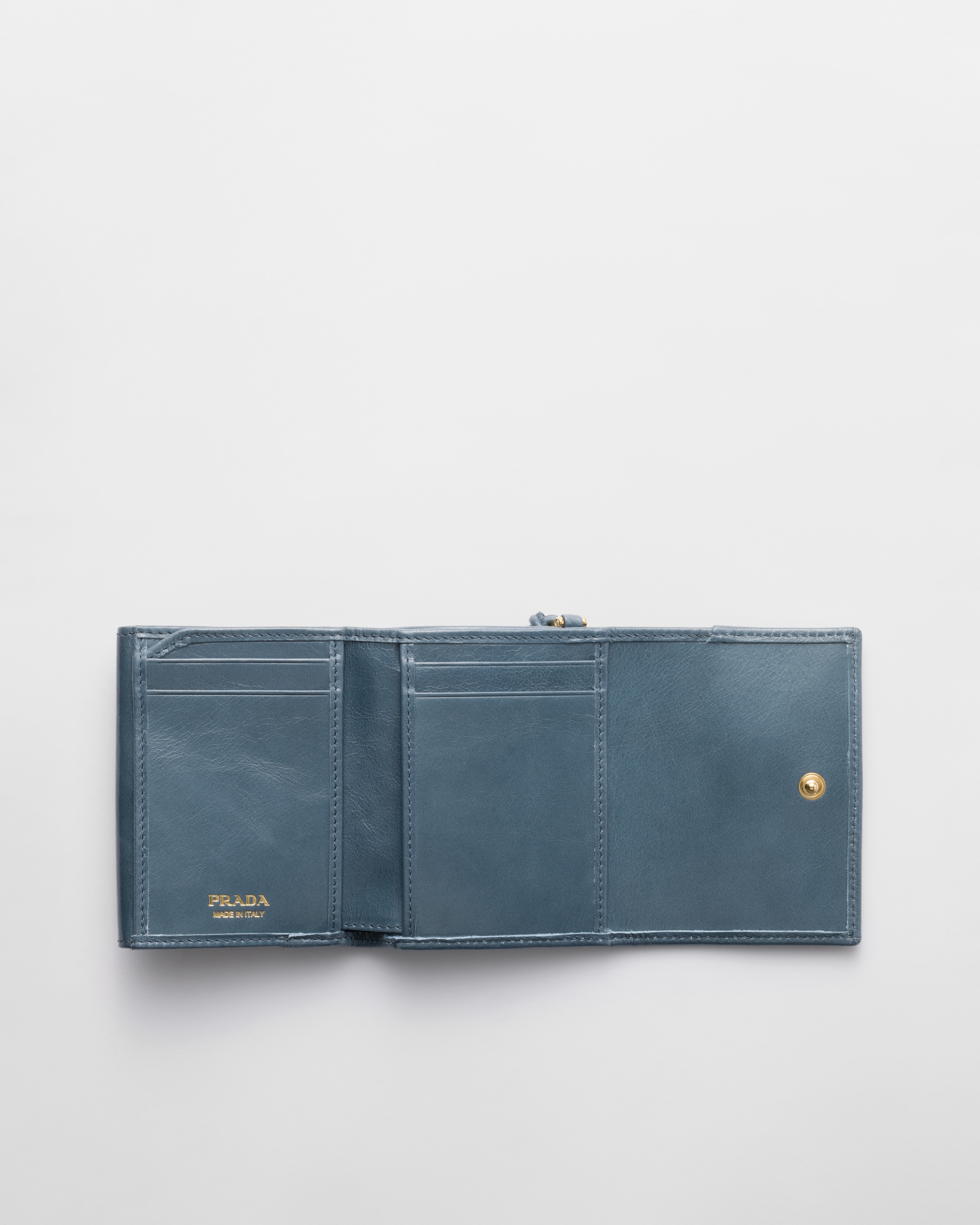 ブルー ソフトルックスレザー 財布 | PRADA