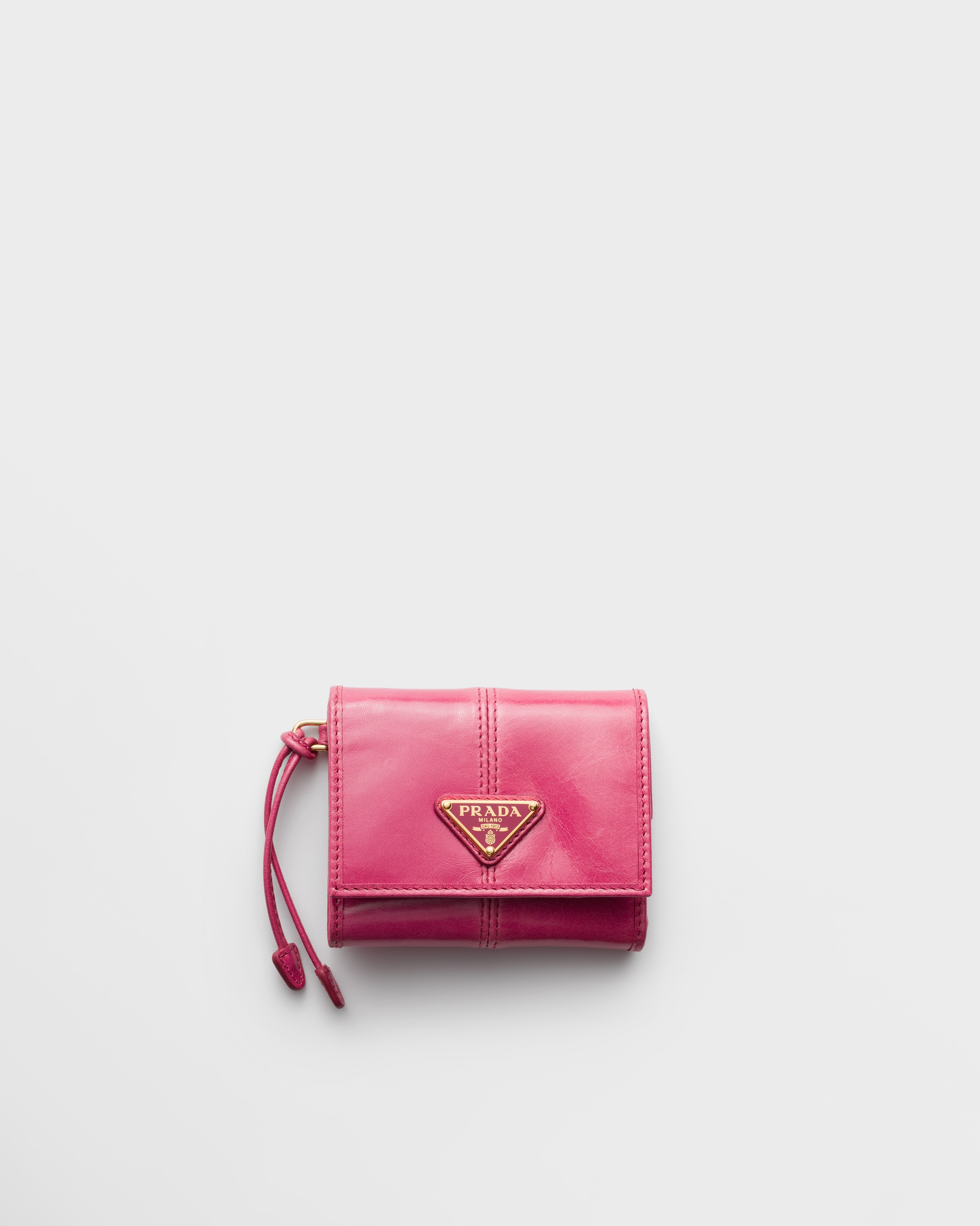 ピオニーピンク ソフトルックスレザー 財布 | PRADA