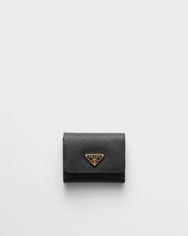 Small Saffiano leather wallet - Black Small Saffiano leather wallet - Black