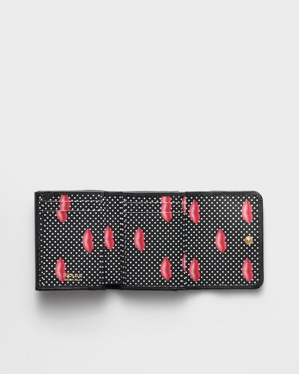 Small Saffiano leather wallet - Black Small Saffiano leather wallet - Black