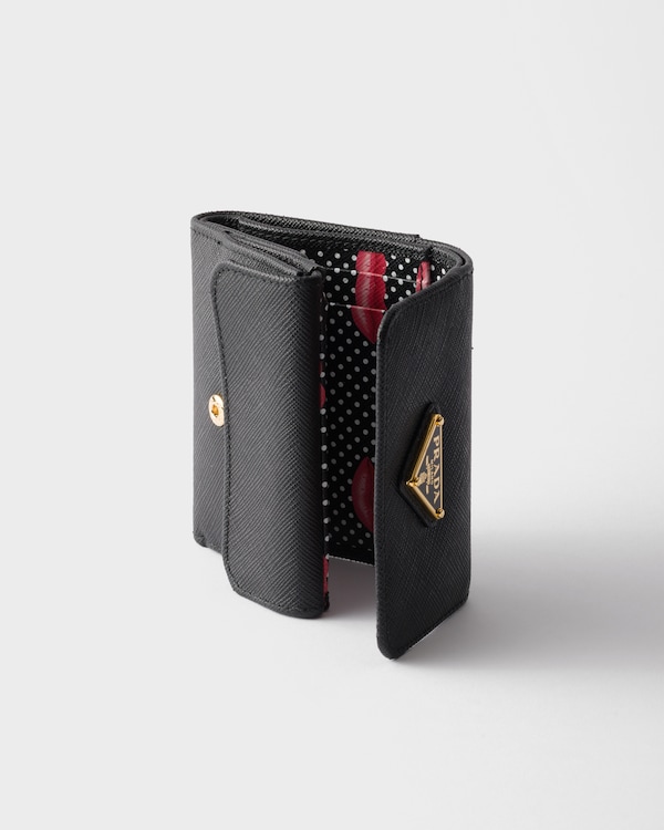 Small Saffiano leather wallet - Black Small Saffiano leather wallet - Black