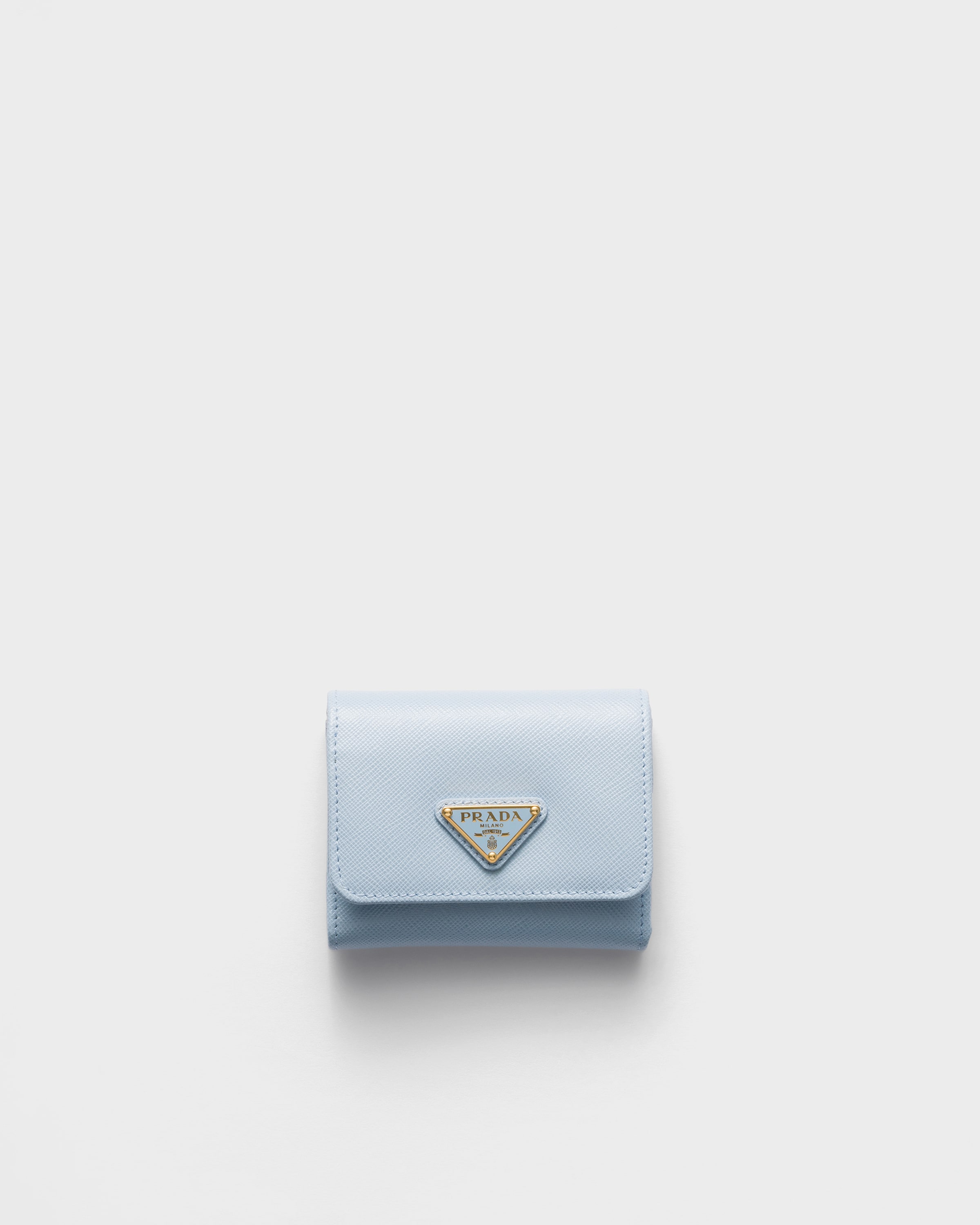Light Blue Small Saffiano Leather Wallet | PRADA