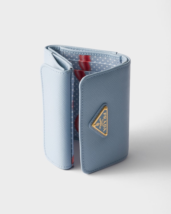 サフィアーノレザー 財布 - ライトブルー サフィアーノレザー 財布 - ライトブルー