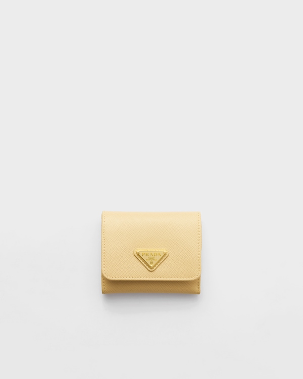 ブラック サフィアーノトライアングル 財布 | PRADA