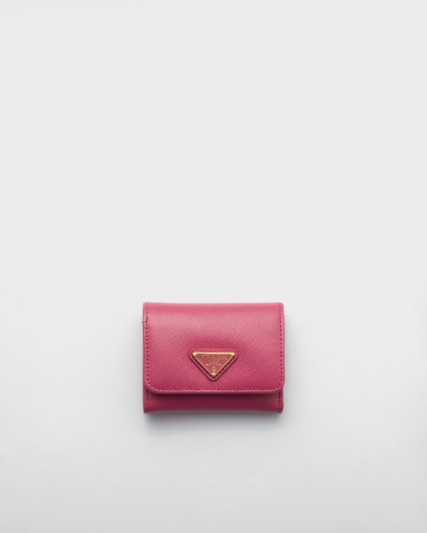 ブラック サフィアーノトライアングル 財布 | PRADA