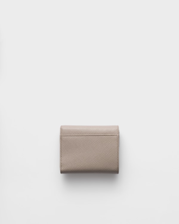 Small Saffiano leather wallet - Clay/Water Lily Small Saffiano leather wallet - Clay/Water Lily