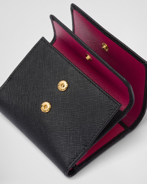 Petit portefeuille en cuir Saffiano Petit portefeuille en cuir Saffiano