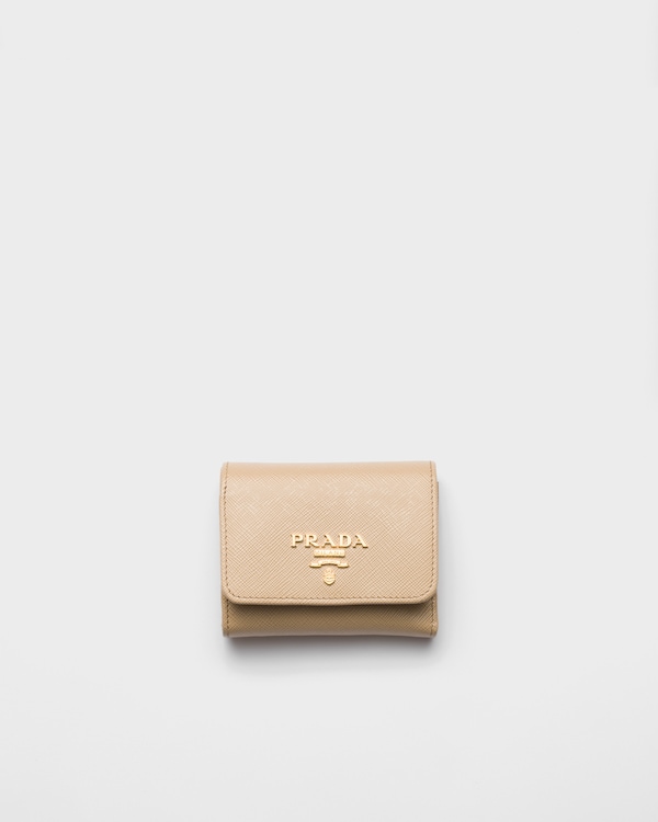 ピンクベージュ サフィアーノトライアングル 財布 | PRADA