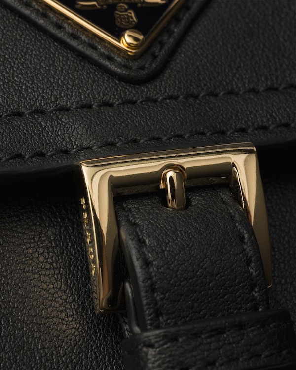 Grand portefeuille en cuir nappa - Noir Grand portefeuille en cuir nappa - Noir