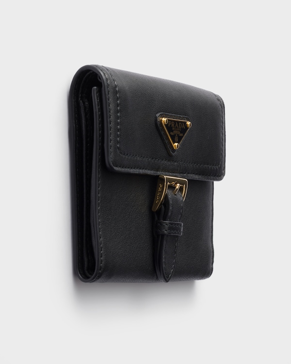 Small nappa leather wallet - Black Small nappa leather wallet - Black