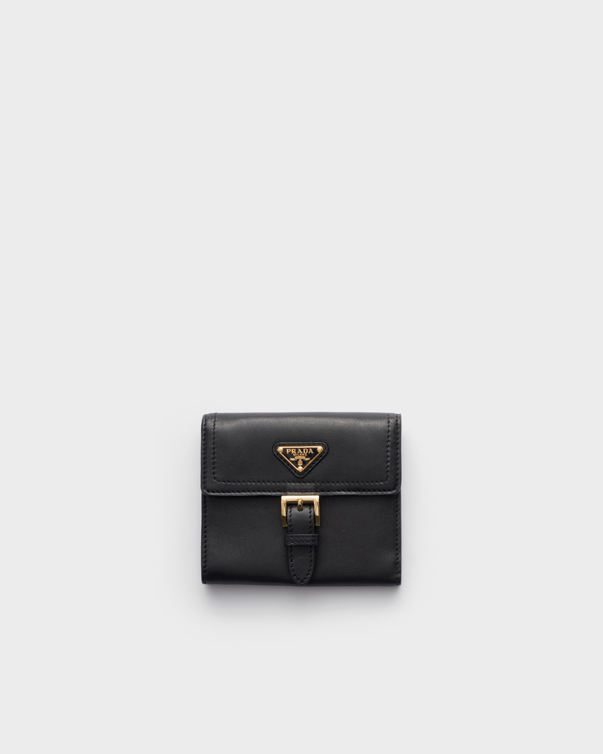 Black Small Nappa Leather Wallet | PRADA - United States