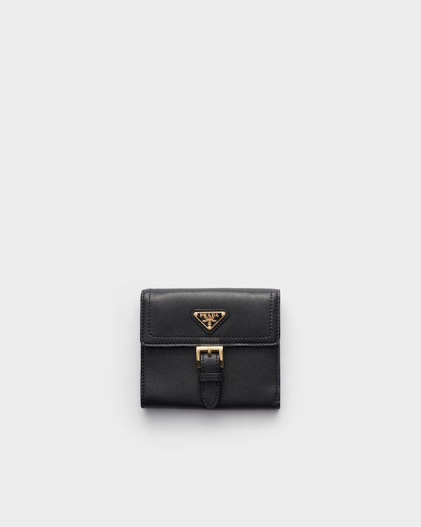 Small nappa leather wallet - Black Small nappa leather wallet - Black