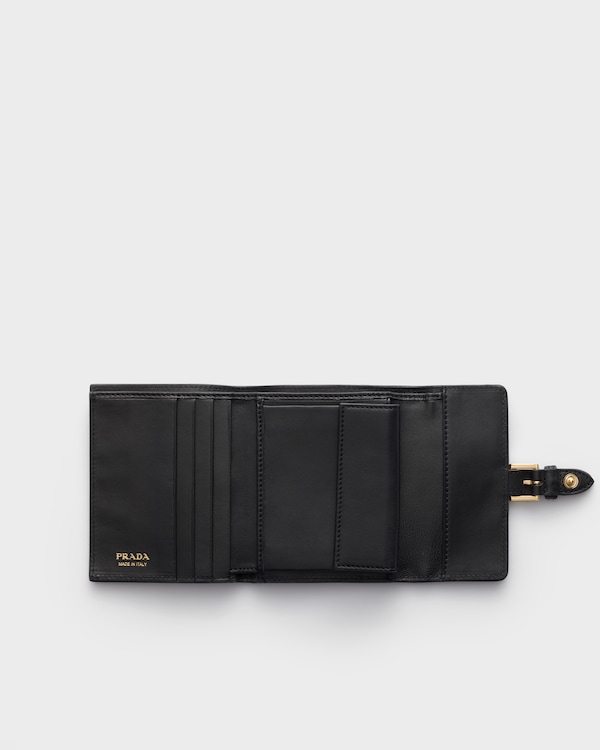 Small nappa leather wallet - Black Small nappa leather wallet - Black