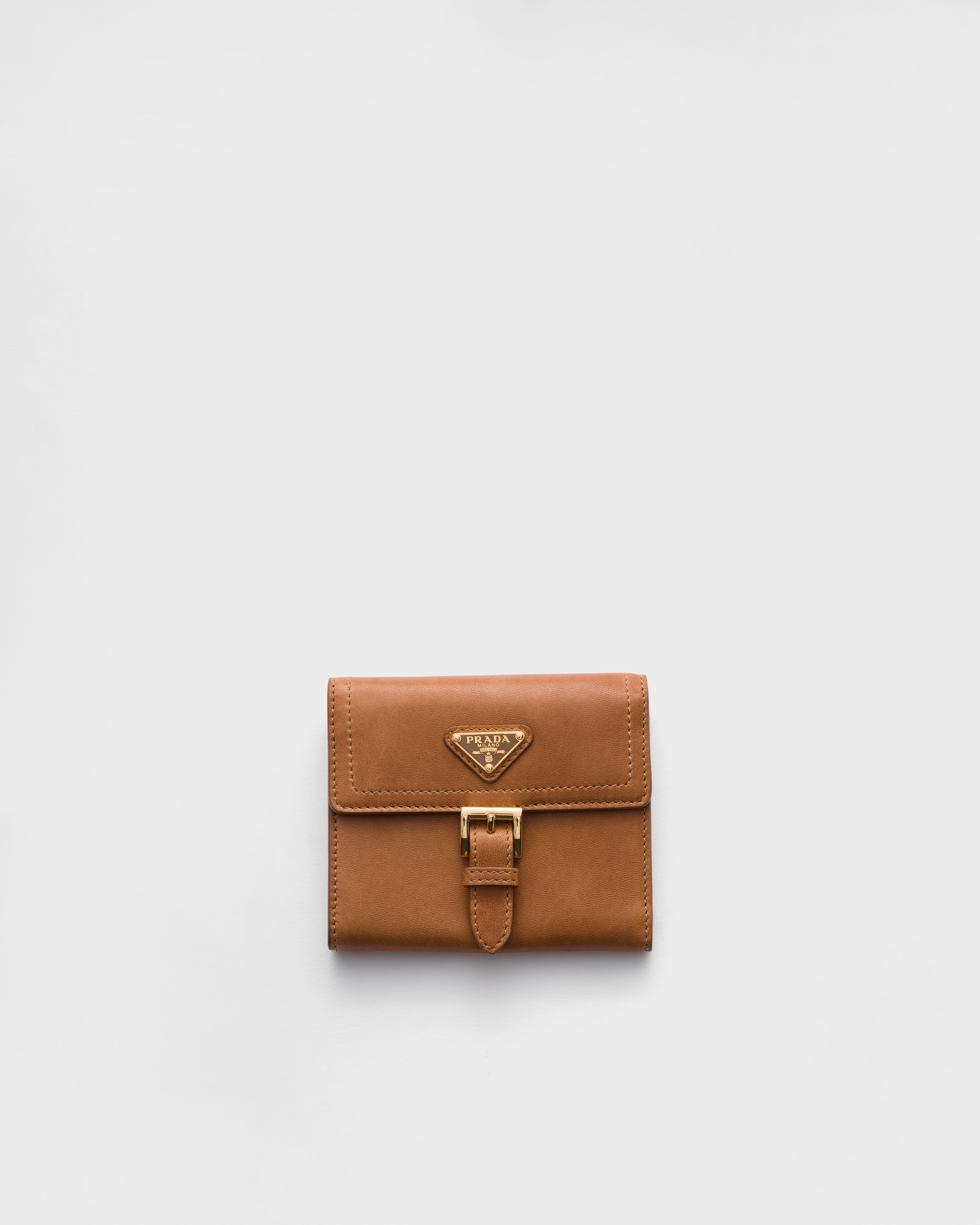 キャラメル スモール ナッパレザー 財布 | PRADA - 日本
