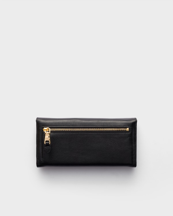 Large leather wallet - Black Large leather wallet - Black