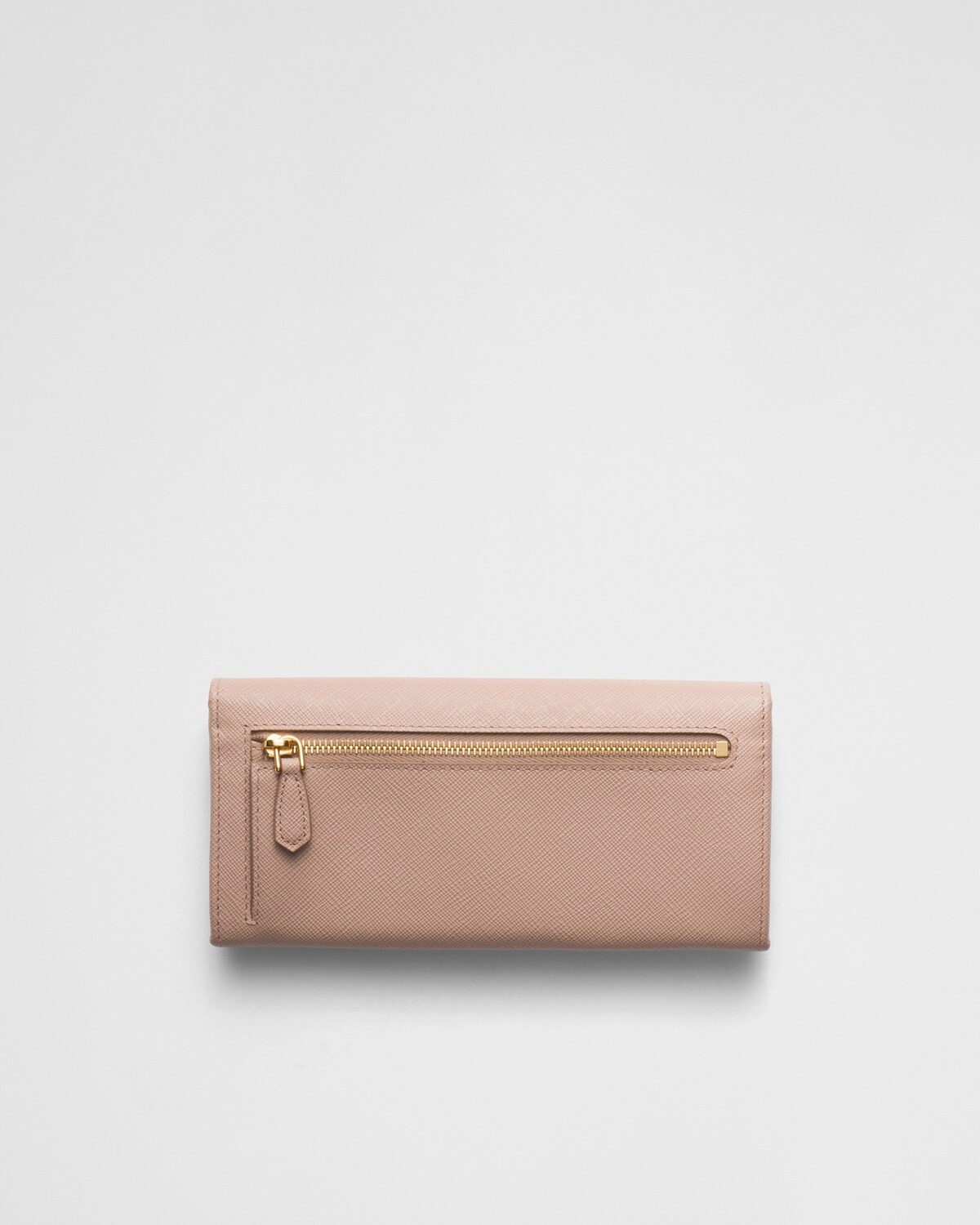 Powder Pink/fiery Red Large Saffiano Leather Wallet | PRADA