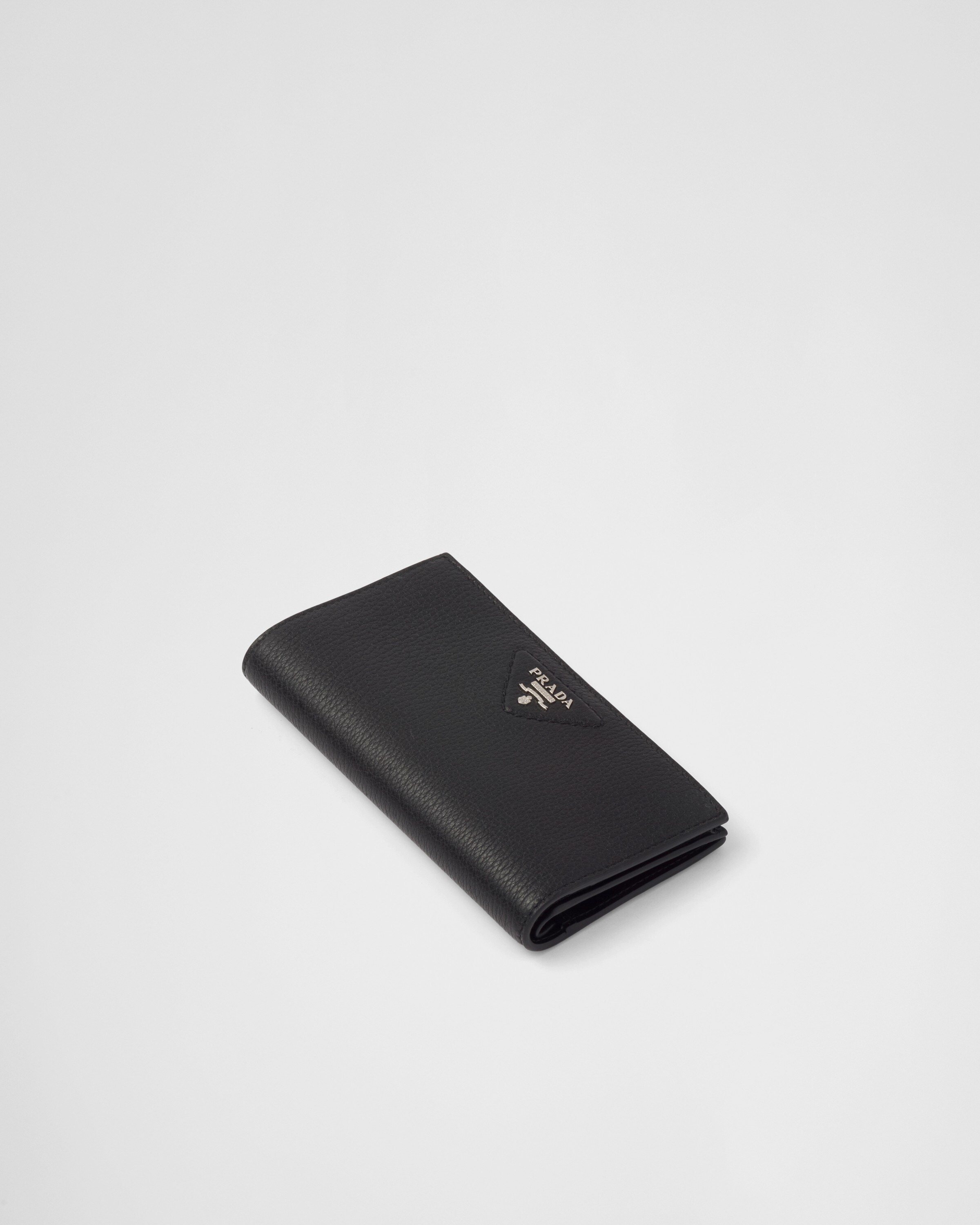 Black Large Leather Wallet | PRADA