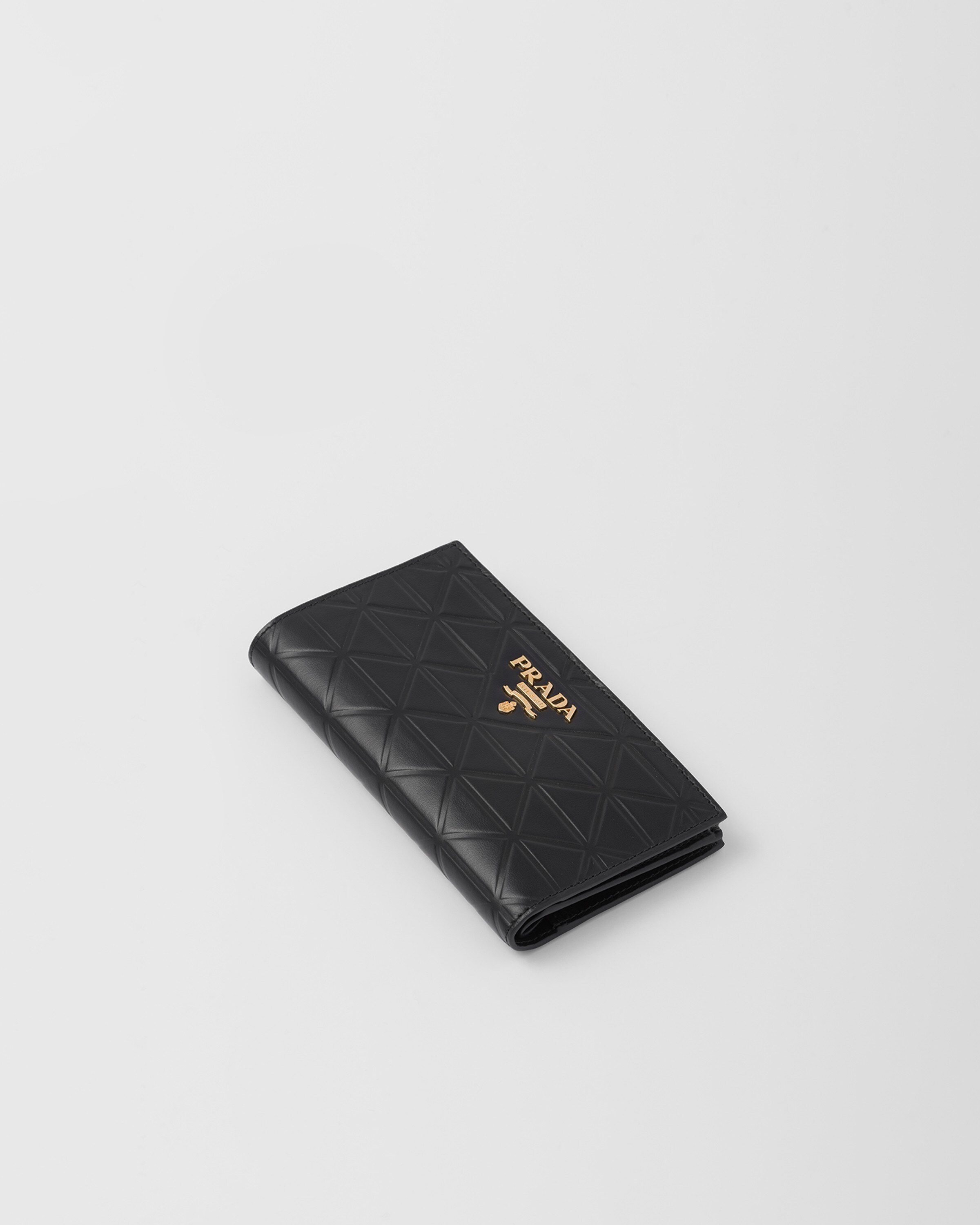 Large leather wallet best sale prada