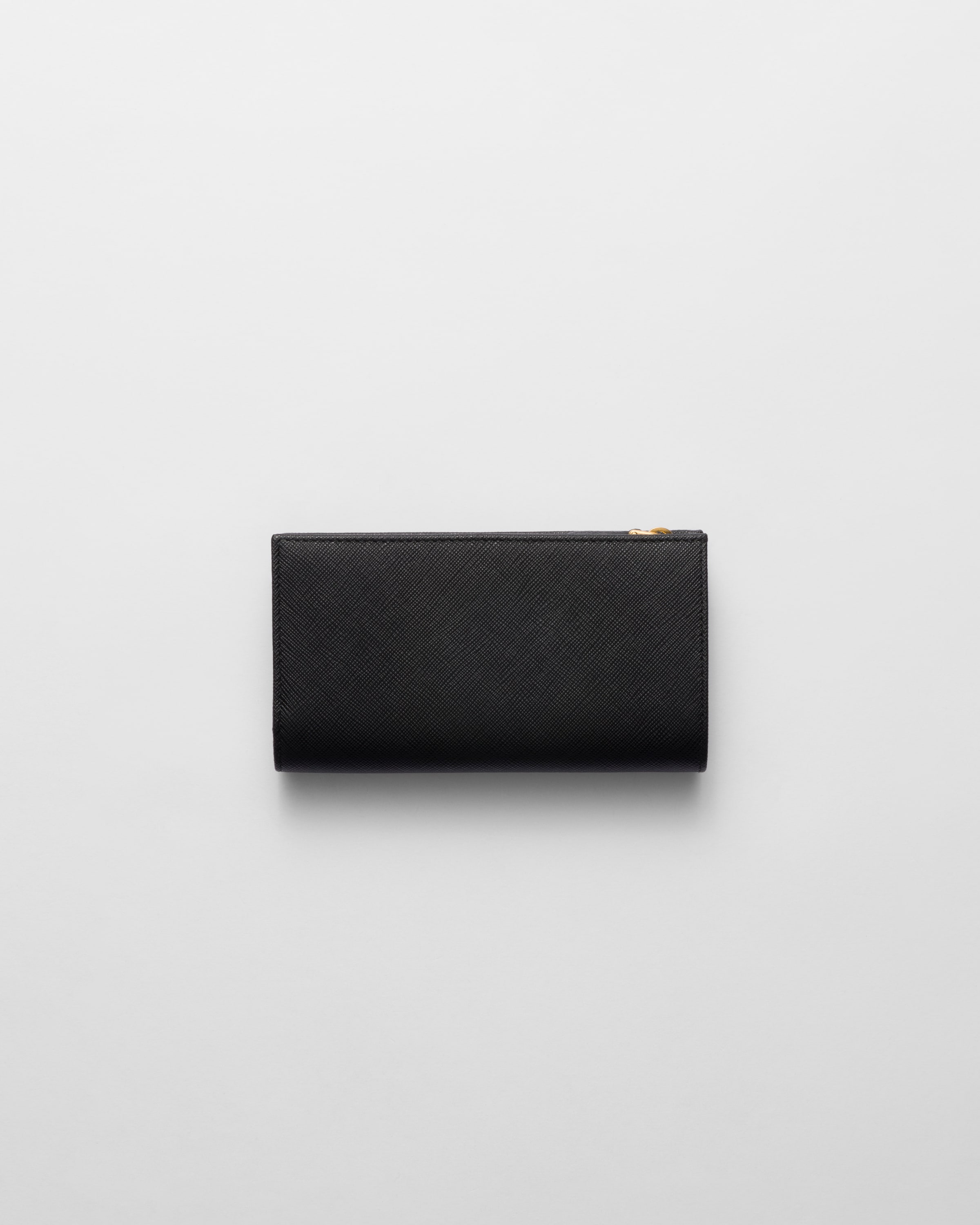 ブランド通販 ブラック サフィアーノトライアングル 財布 | PRADA 小物