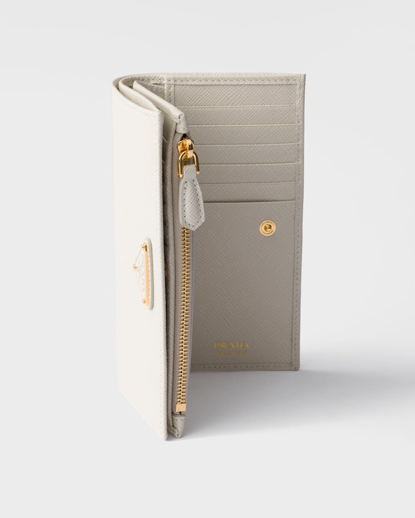 Large Saffiano leather wallet - Chalk White Large Saffiano leather wallet - Chalk White