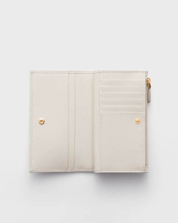 Large Saffiano leather wallet - Chalk White Large Saffiano leather wallet - Chalk White