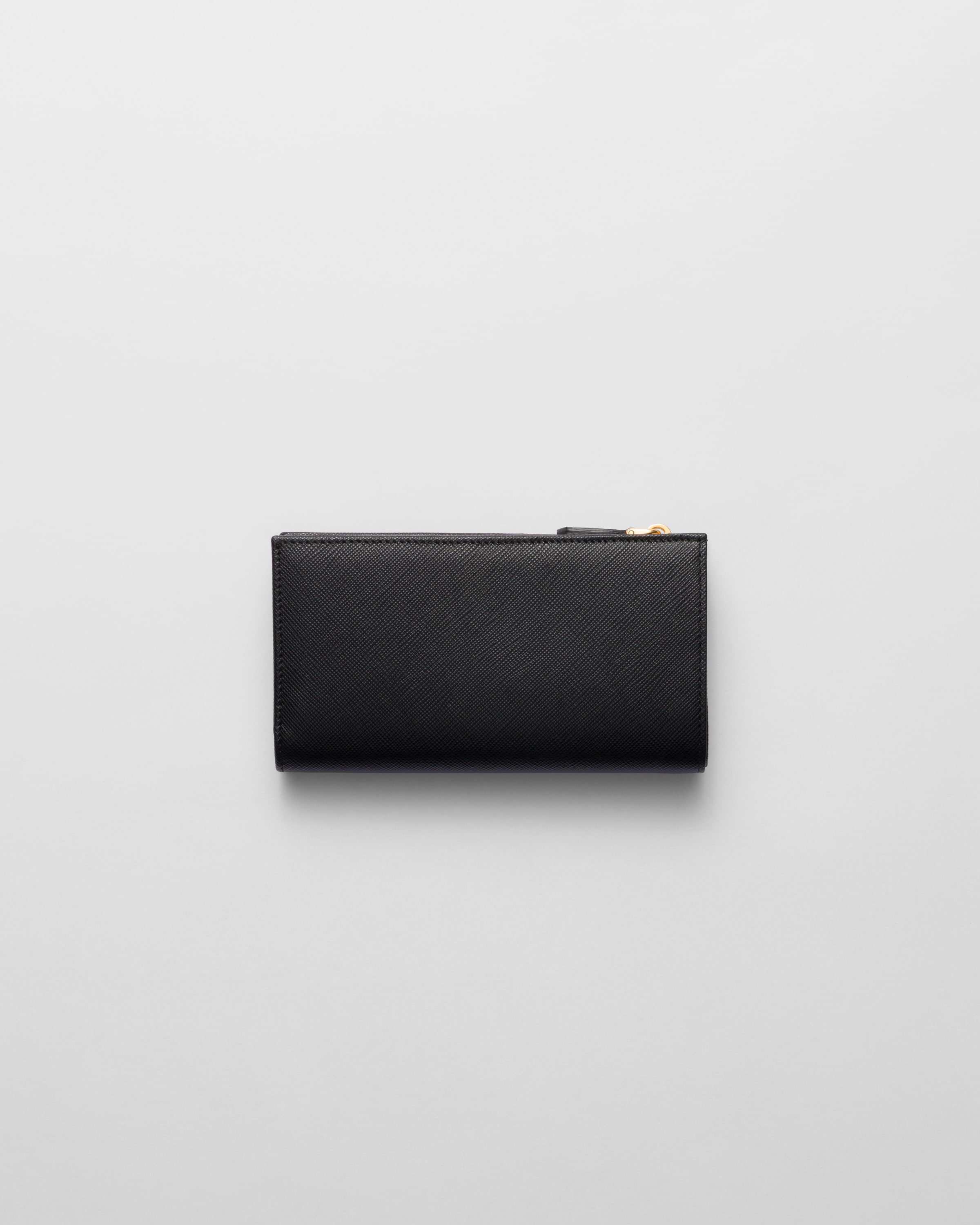 Black/hibiscus Large Saffiano Leather Wallet | PRADA Black/hibiscus Large Saffiano Leather Wallet | PRADA