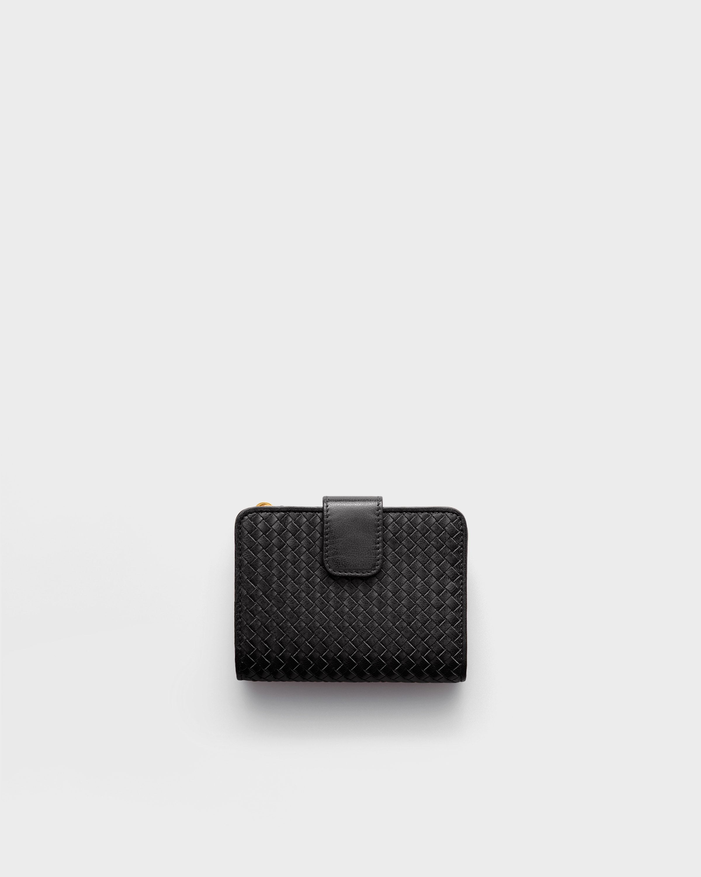 ブラック マドラスレザー ウーヴンスモール財布 | PRADA - 日本