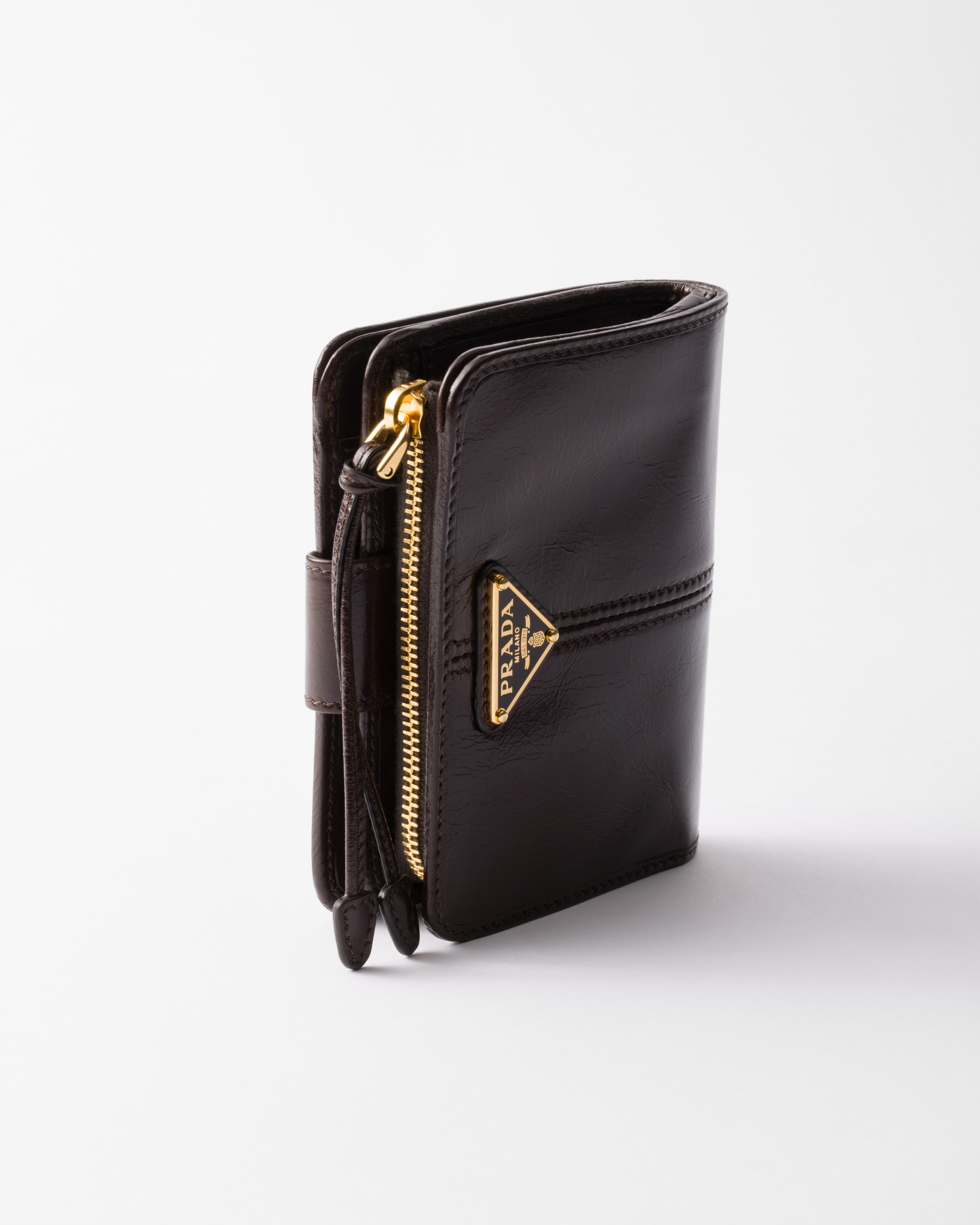 ダークブラウン ソフトルックスレザー 財布 | PRADA