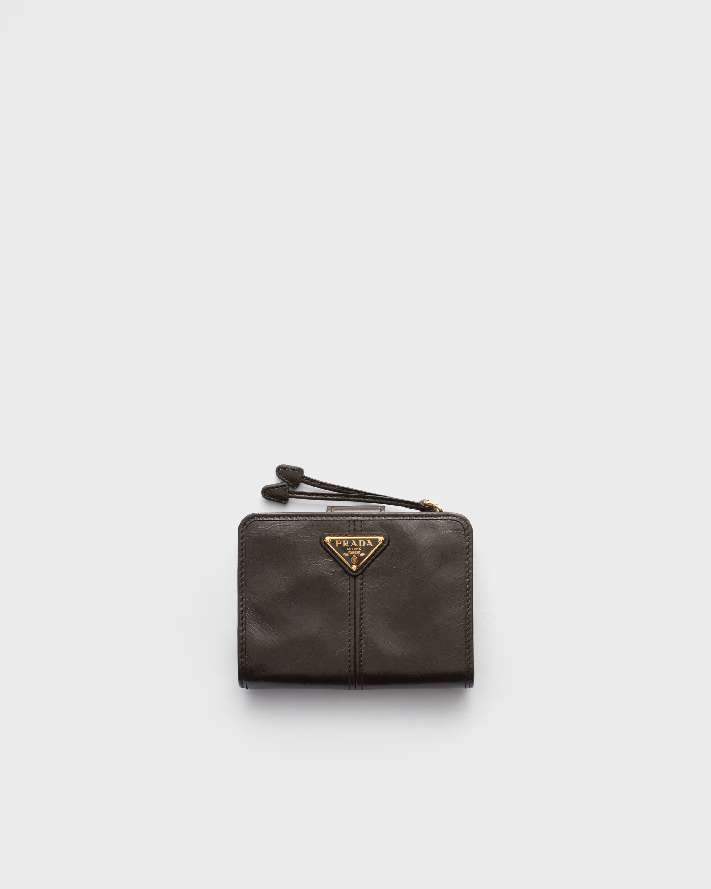 Forest Small Leather Wallet | PRADA - Japan