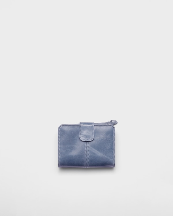 Small leather wallet - Aviation Blue Small leather wallet - Aviation Blue