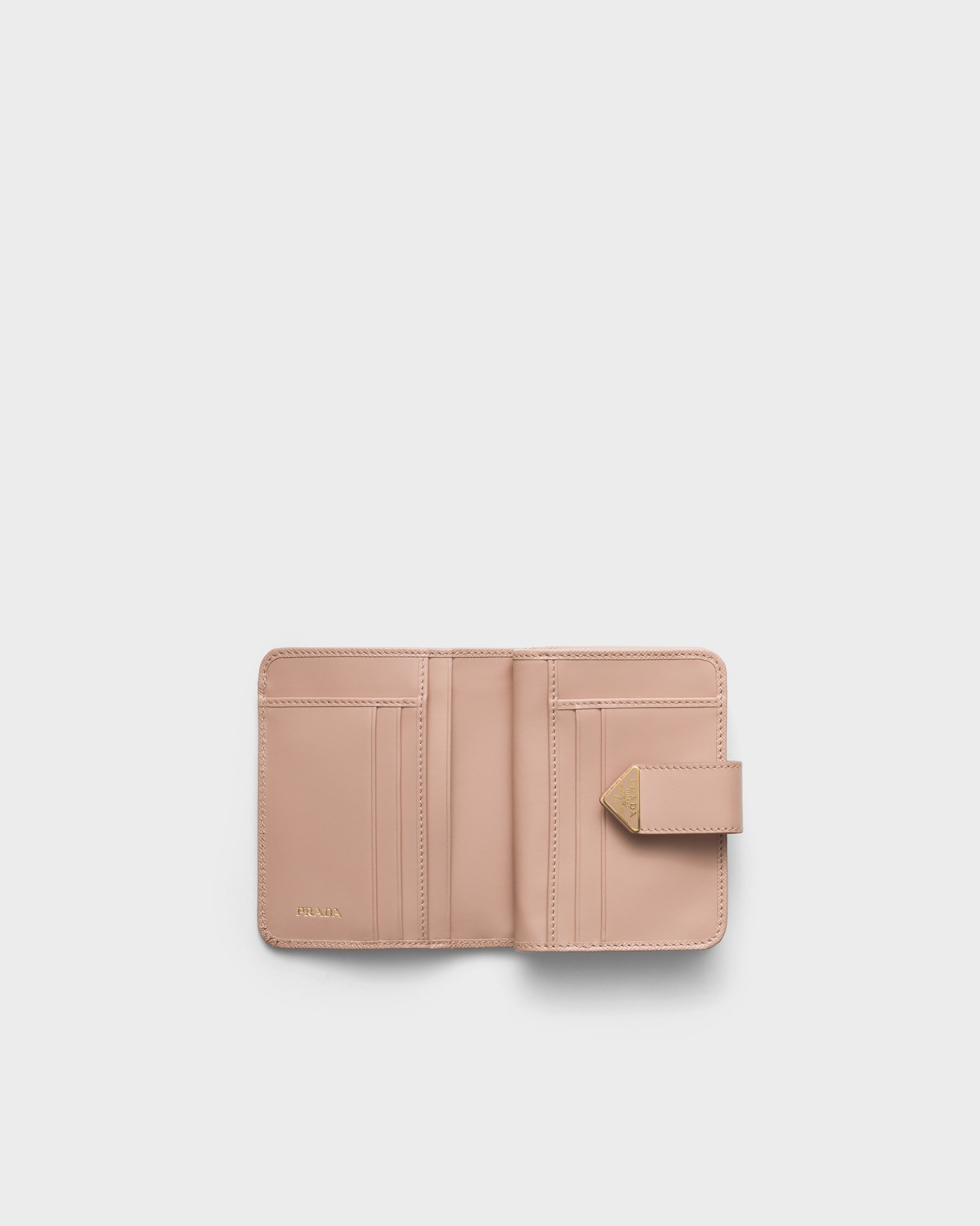 ピンクベージュ サフィアーノタブ 財布 | PRADA